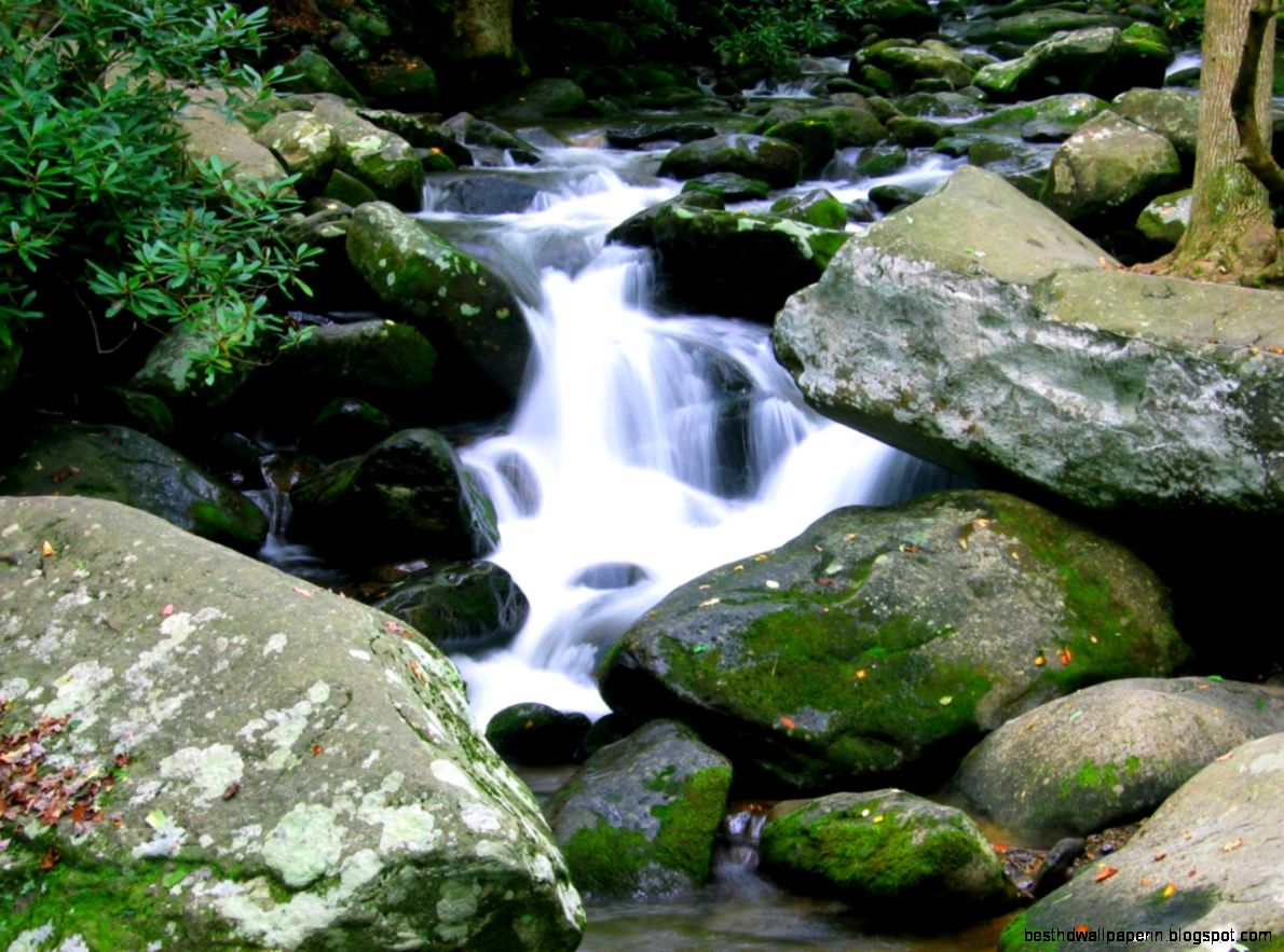 Waterfalls wallpaper Smokey Mountains Tennessee USA Nature