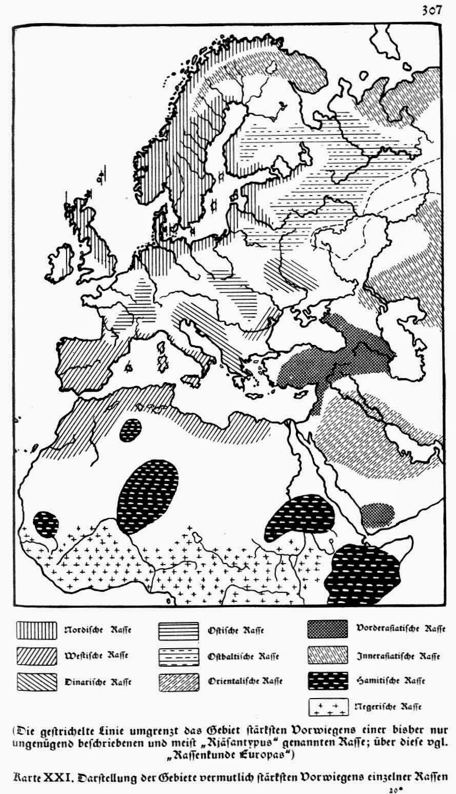 Нордическая раса карта