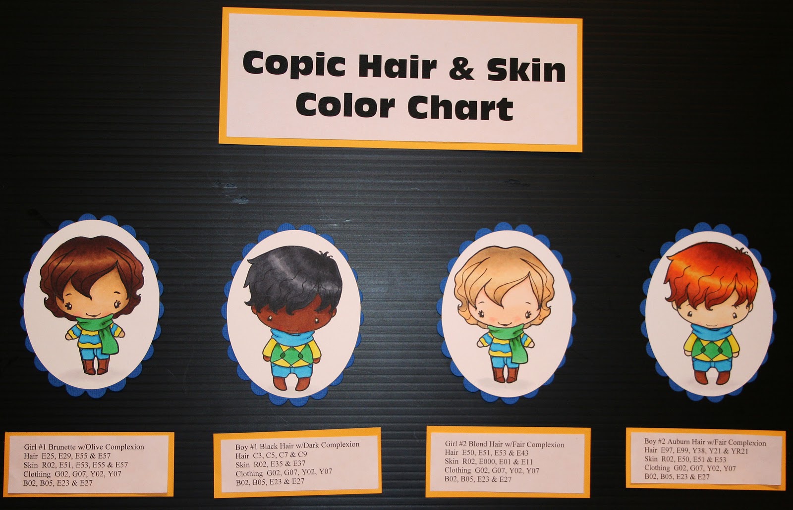 Papertivity: Copic Skin Tone & Haircolor Chart Work