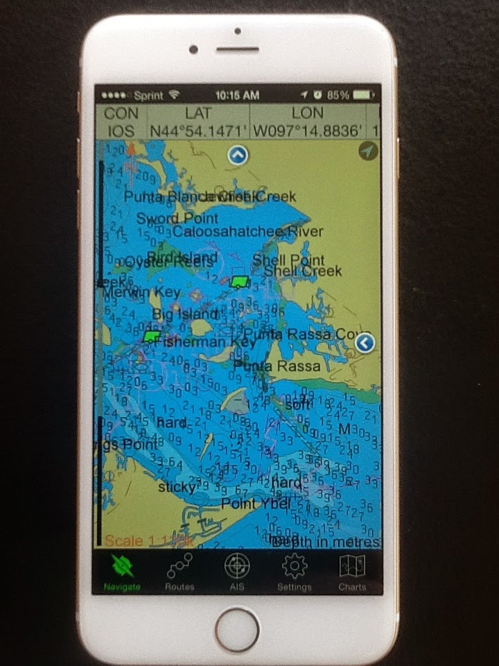iMarine Apps iPhone 6 Plus Awesome Marine App Display
