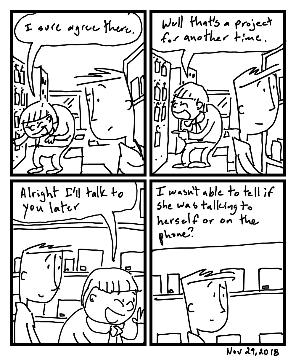 Phone conversation?