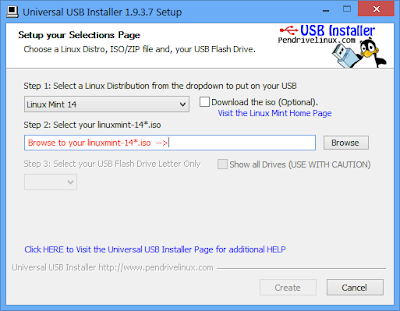 Mudah Membuat USB Installer Linux Mint dengan Aplikasi Universal USB Installer Mudah Membuat USB Installer Linux Mint dengan Aplikasi Universal USB Installer