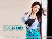 sensational: indian celebrity, anaika soti: black top and blue skirt with long hair