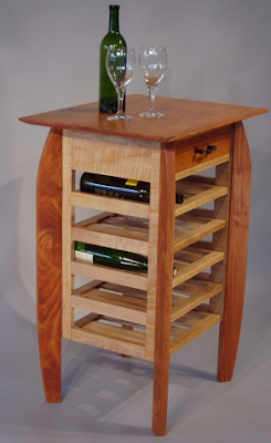 wine storage and serving table