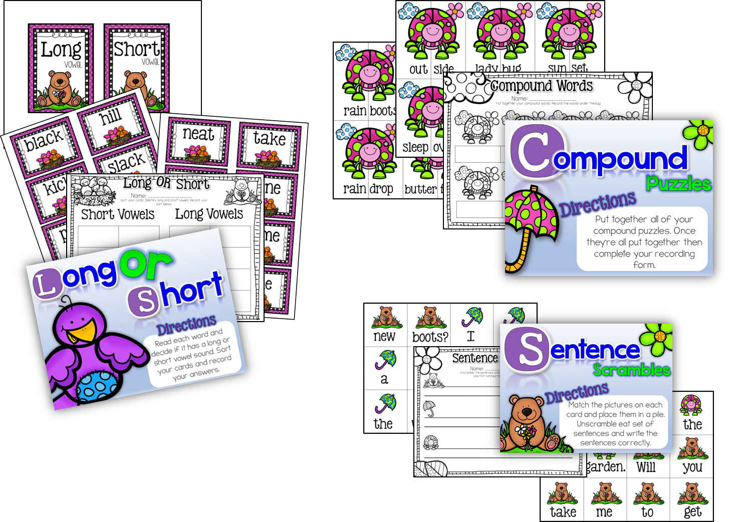 http://www.teacherspayteachers.com/Product/Spring-Literacy-Stations-10-Stations-1213856