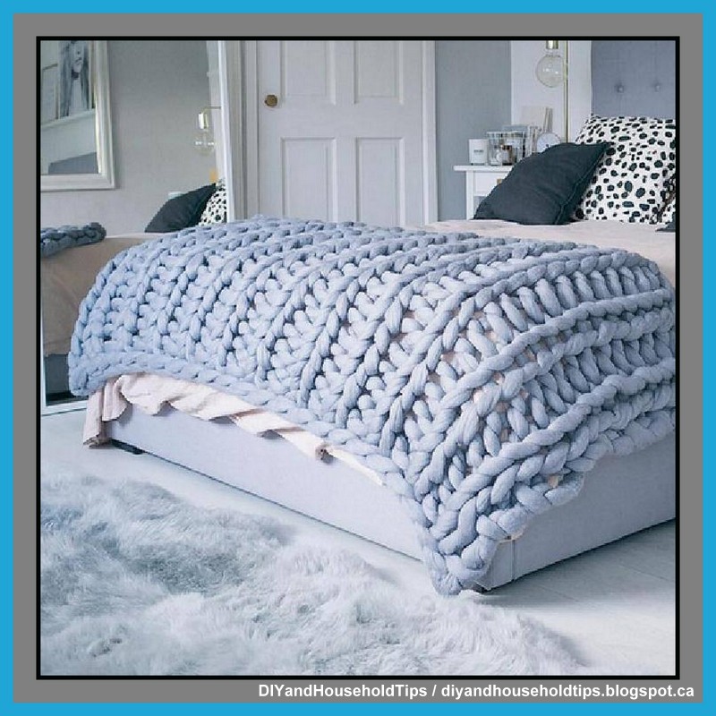 DIY And Household Tips Oversized Knit Blanket