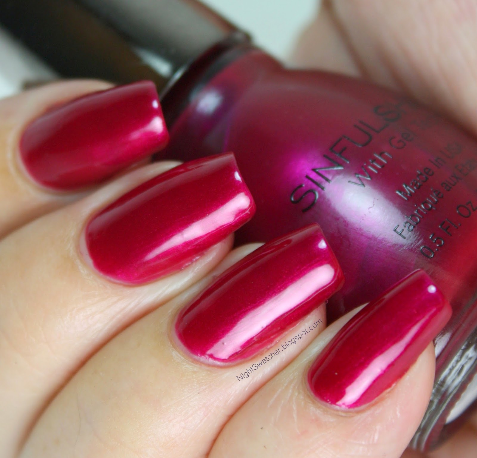 Night Swatcher Sinful Colors SinfulShine Haute Shine