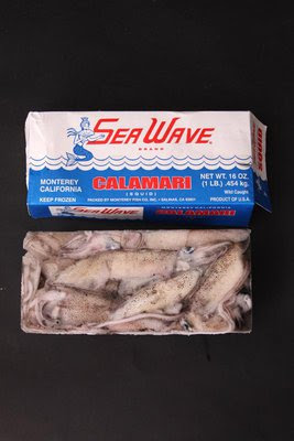 frozen squid bait