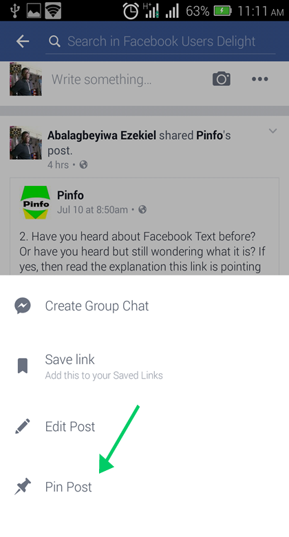 How To Pin A Post To A Facebook Group Using Facebook