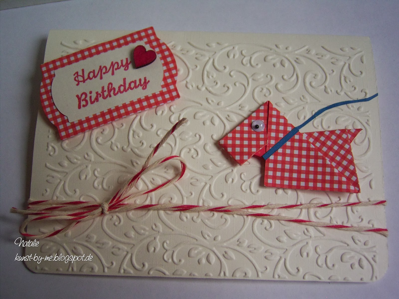 INKognito ~ Cards by Natalie: Origami Hund (Origami Dog)