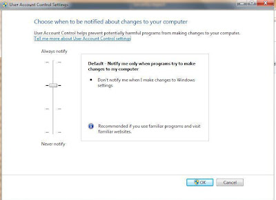 Customize UAC in Windows 7