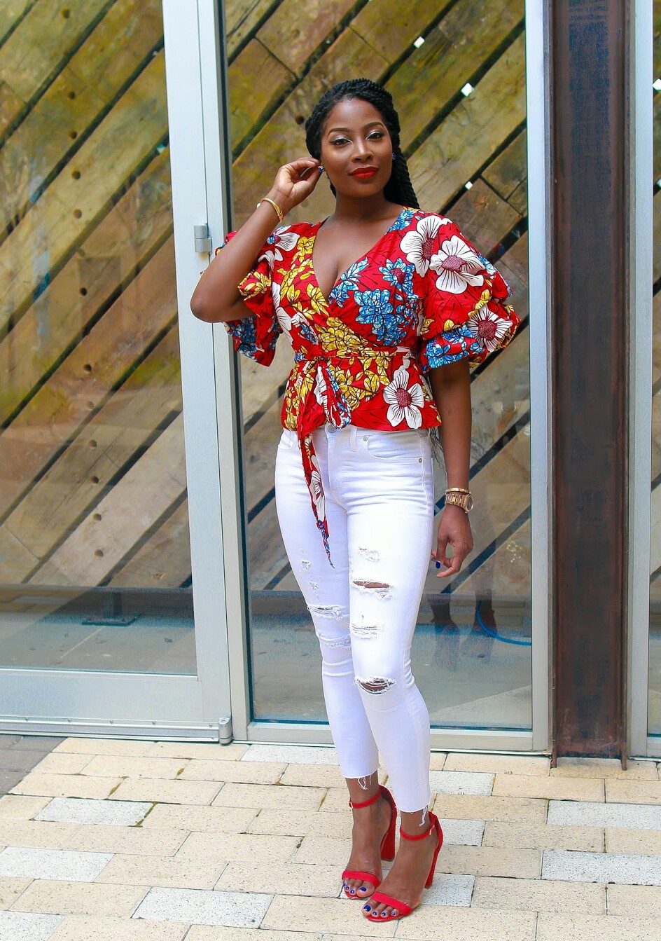 ankara wrap top styles