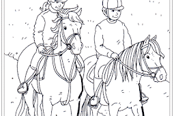Ausmalbilder zum Ausdrucken: Ausmalbilder Pferde Mit Reiter