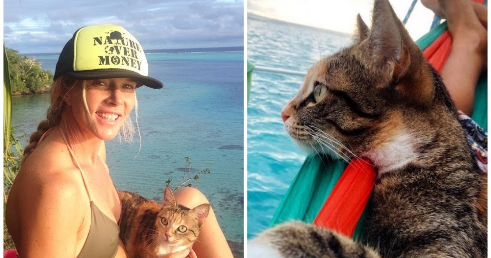 The Woman Is Sailing Around the World With Her Cat