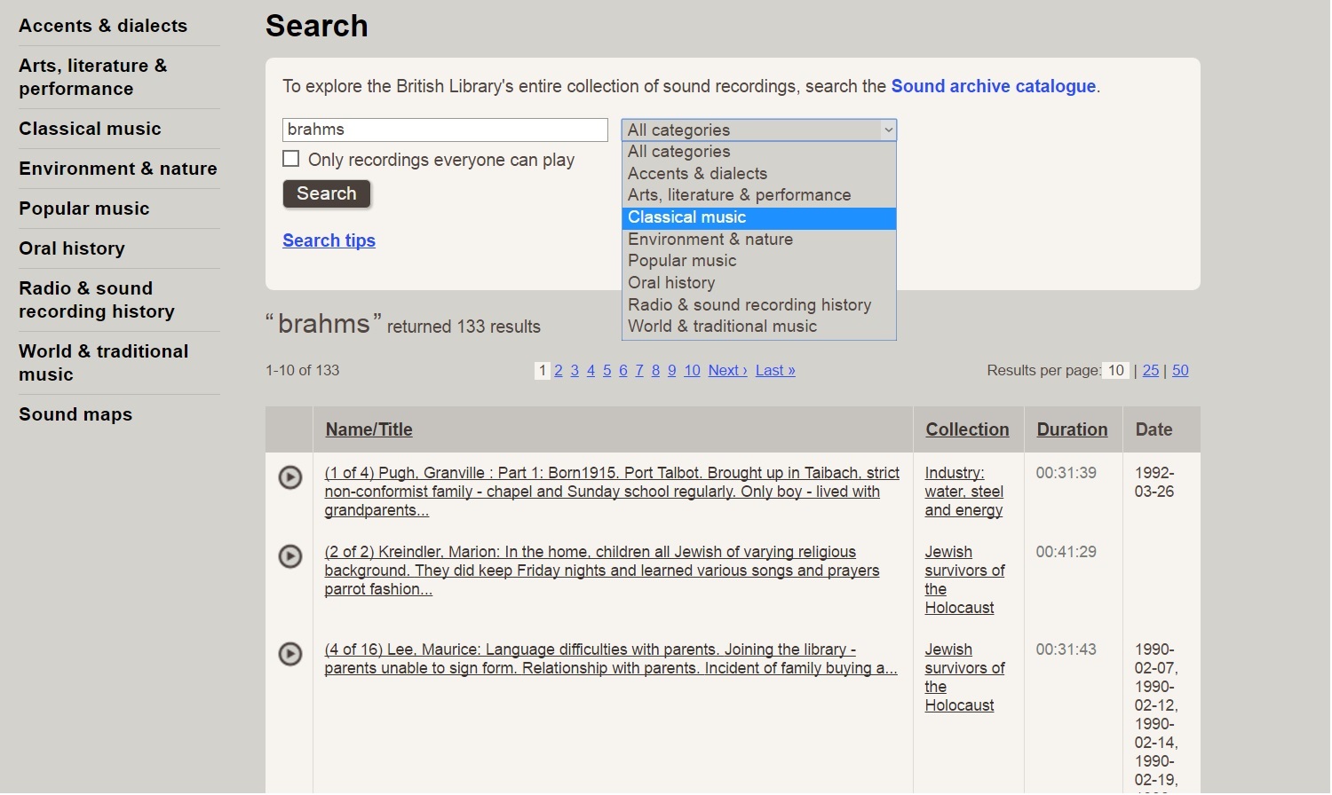 kutatásiNapló The British Library Sounds