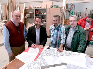 El trono de Jesús Cautivo en Sevilla para ser adaptado según el proyecto de Salvador de los Reyes El trono de Jesús Cautivo en Sevilla para ser adaptado según el proyecto de Salvador de los Reyes