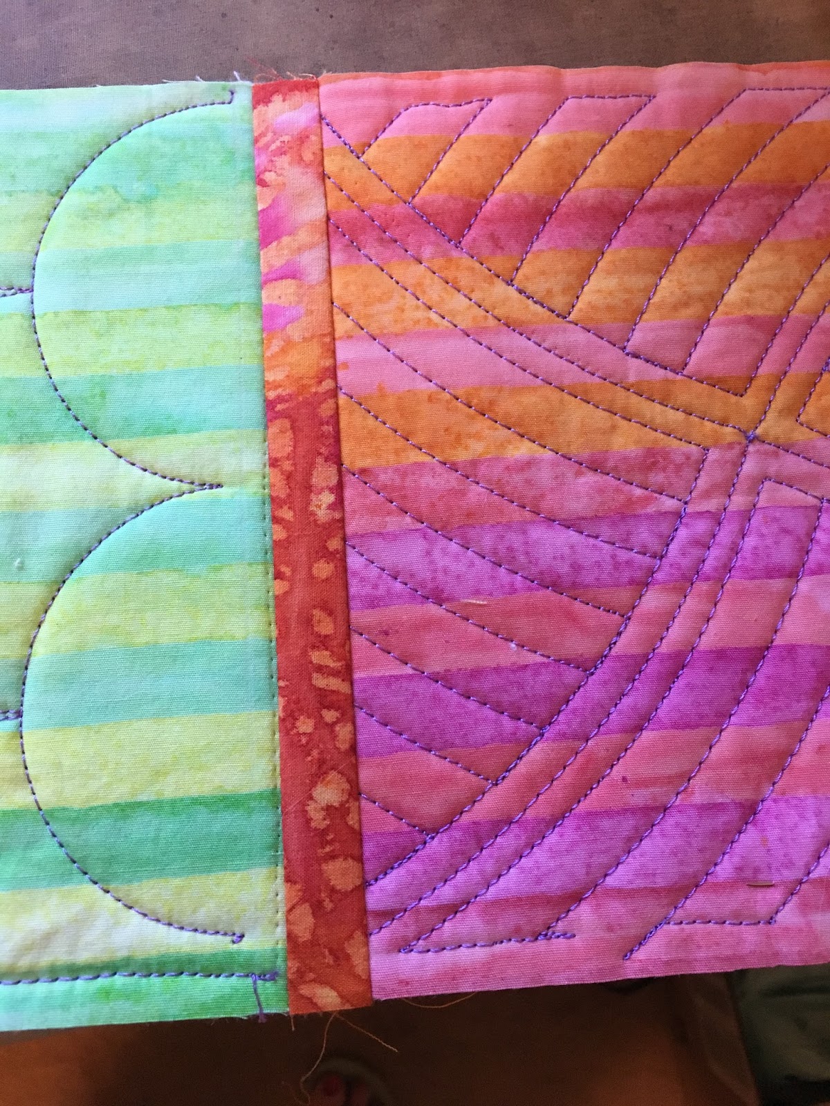 On Going Projects Sashing the Quilt As You Go (QAYG)