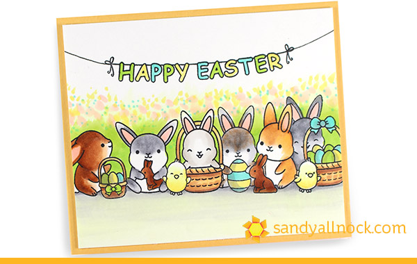 Sunny Studio Stamps: Chubby Bunny Customer Card Share by Sandy Allnock
