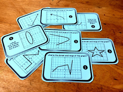 free domain and range practice cards