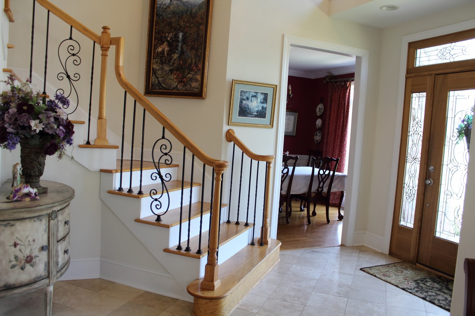 Sewanee, Tennessee Home For Sale Foyer and Stairway To The Top Floor