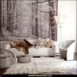 decorating winter living wonderland themed bedroom theme snow christmas wall bedrooms winterwonderland room decor bedding forest apartment bed inspired modern