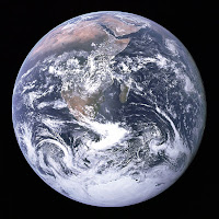 The famous Blue Marble photo, as seen from Apollo 17