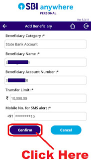 how to add beneficiary in sbi anywhere app in mobile