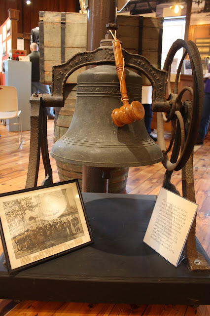 Antique school bell at the Oak Park River Forest Museum