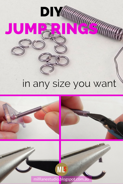Pinterest Pin tutorial sheet - DIY Jump Rings in any size your want.