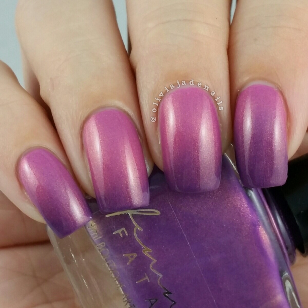 Femme Fatale Cosmetics Megara swatched by Olivia Jade Nails
