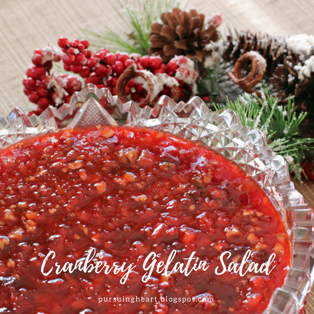 Pursuing Heart Cranberry Gelatin Salad