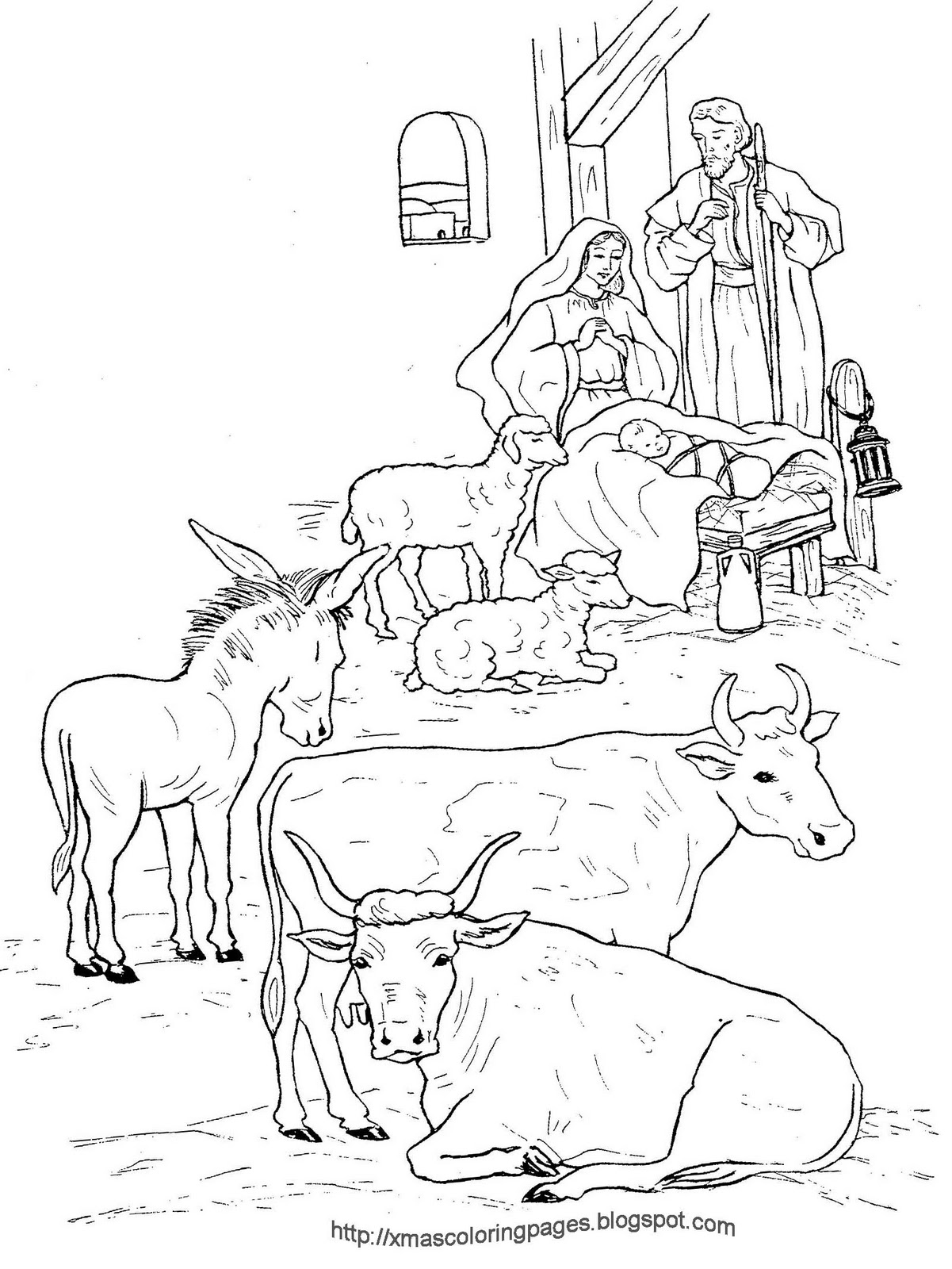 nativity animal coloring pages - photo #4