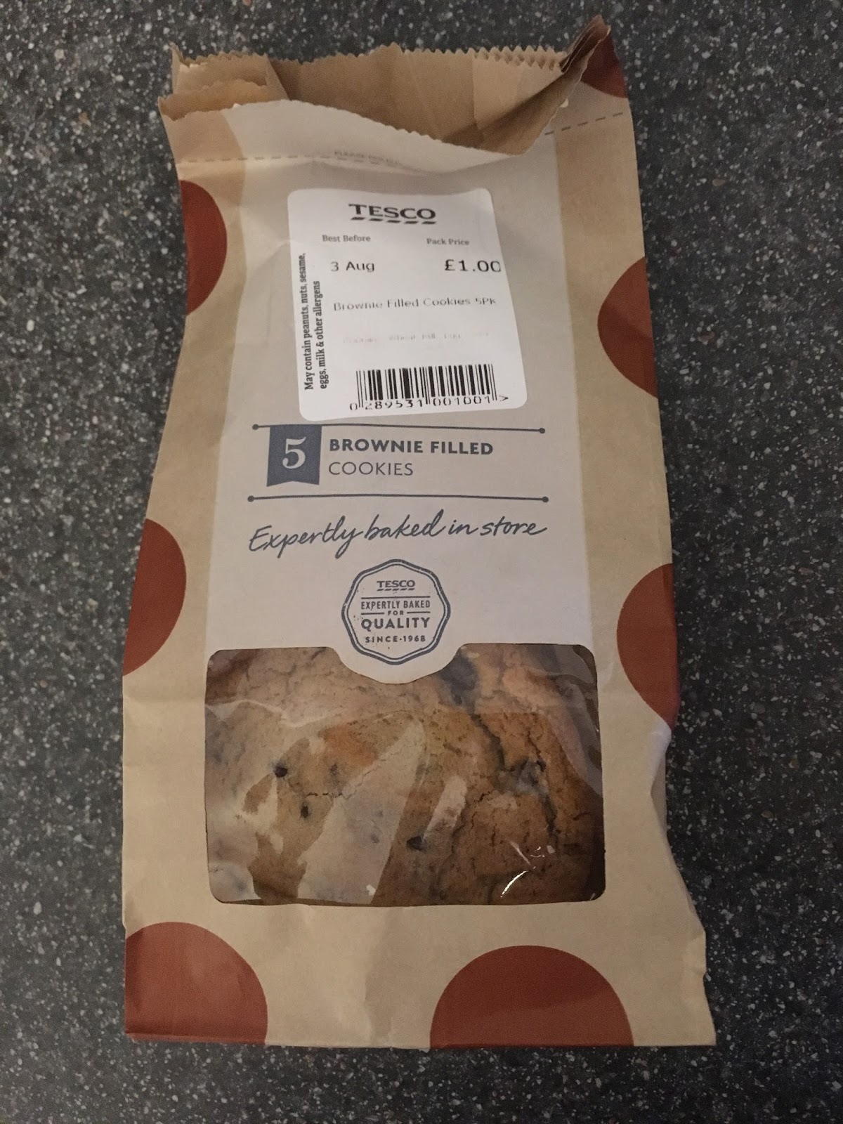 A Review A Day Today's Review Tesco Brownie Filled Cookies