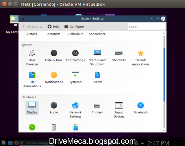 DrivMeca instalando Netrunner Linux paso a paso