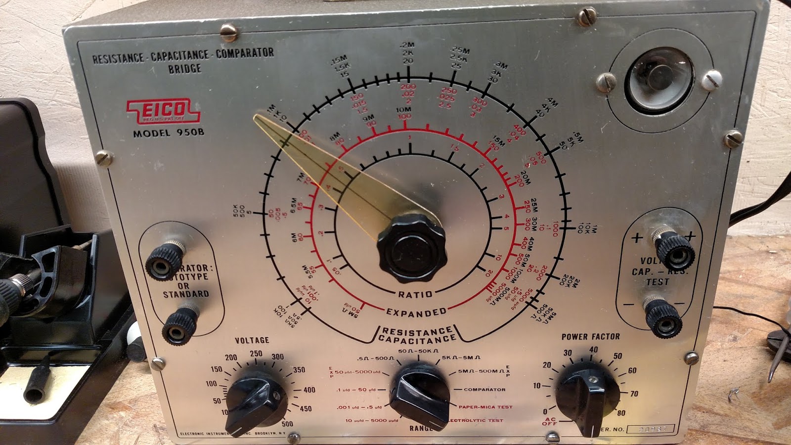 Spud's blog: Eico 950B Capacitor Tester - and bridge circuit explained