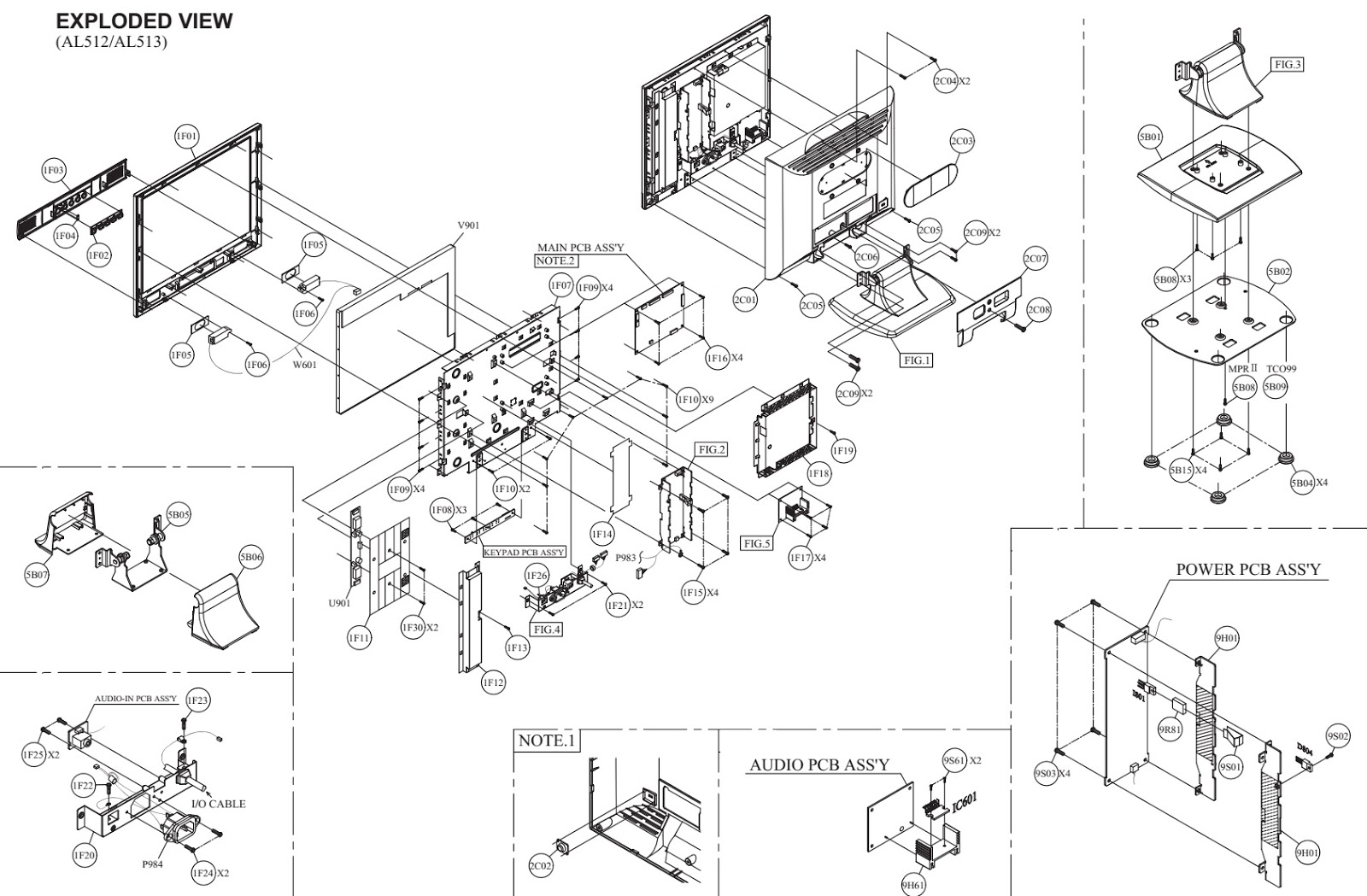 Master Electronics Repair ! ACER AL512, ACER AL513 15 INCH LCD