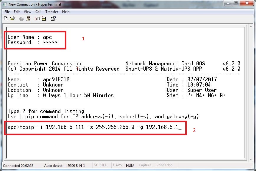 Information Technology and Insights APC NMC2 AP9631 Configuration Howto
