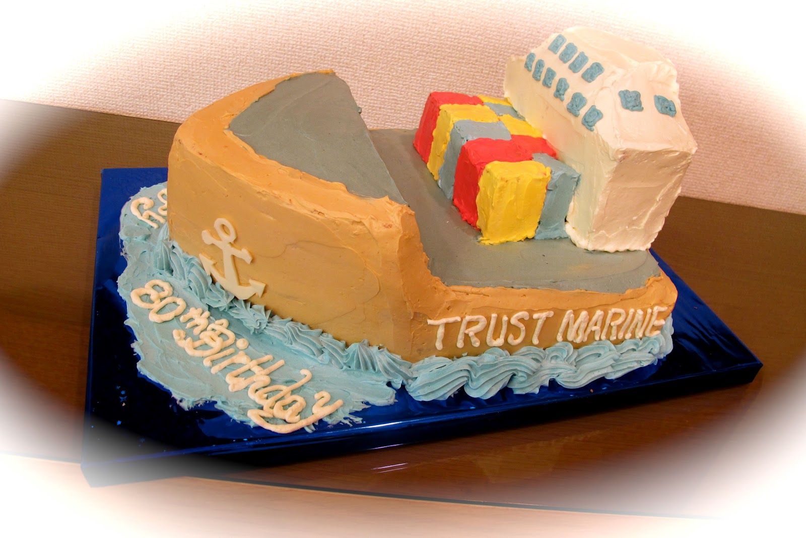 CARGOSHIP Boat cake, 3d cake, Cake