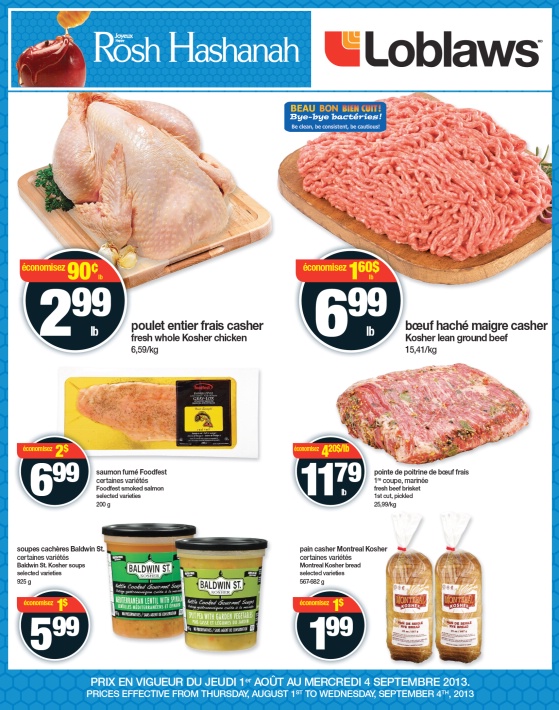 Kosher Montreal Deals Loblaws Rosh Hashanah Kosher Flyer 2013