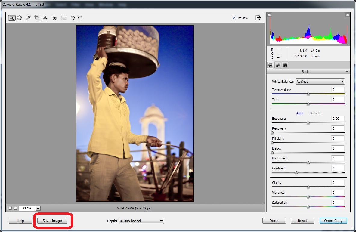 raw file as dng in adobe photoshop elements