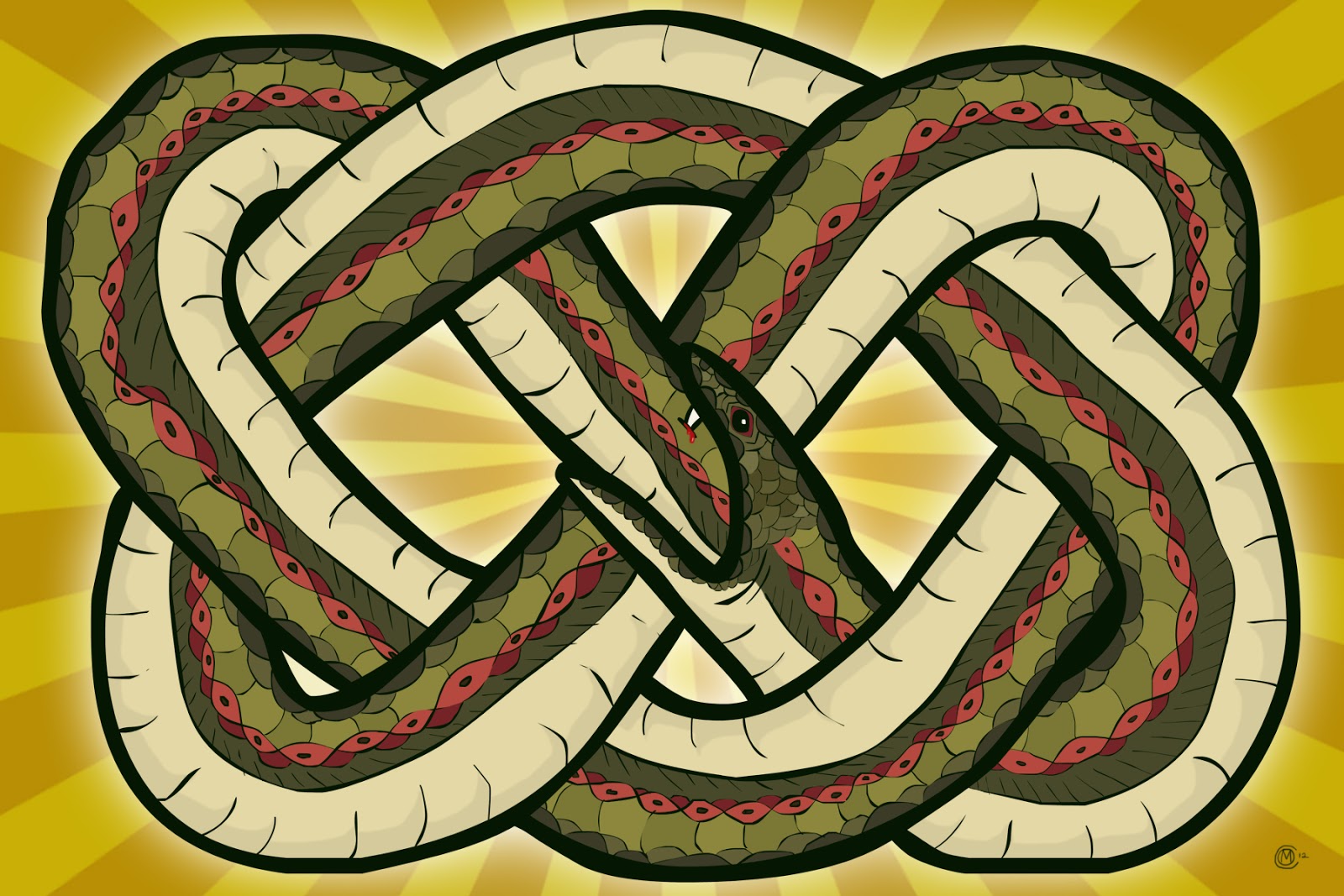 Matt O'Connell's weblog of fun: Snake Eating itself celtic knot