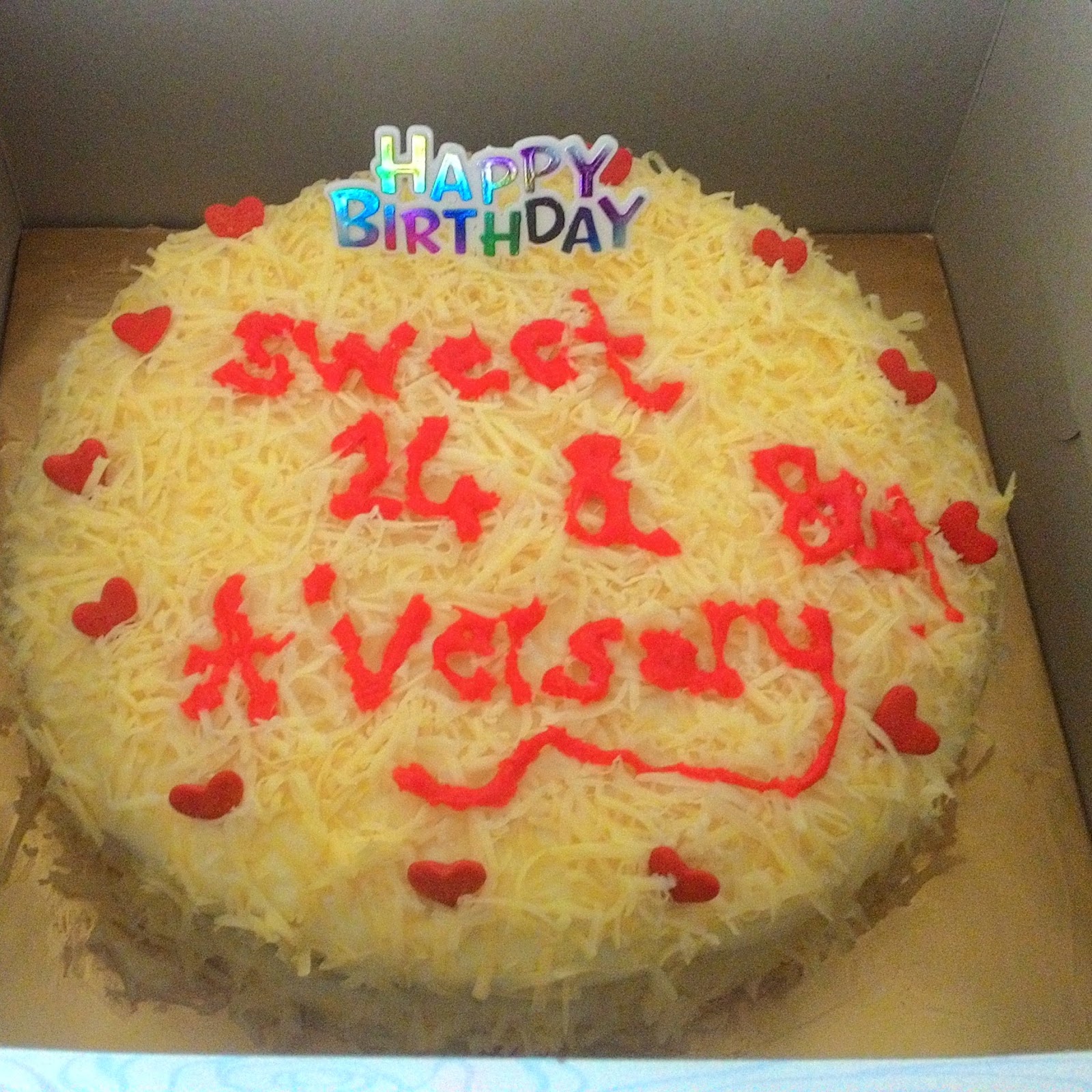 Sweet red cherry: Tempahan kek birthday: Snow cheese cake