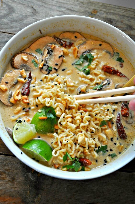 Vegan Spicy Thai Peanut Ramen share food recipes