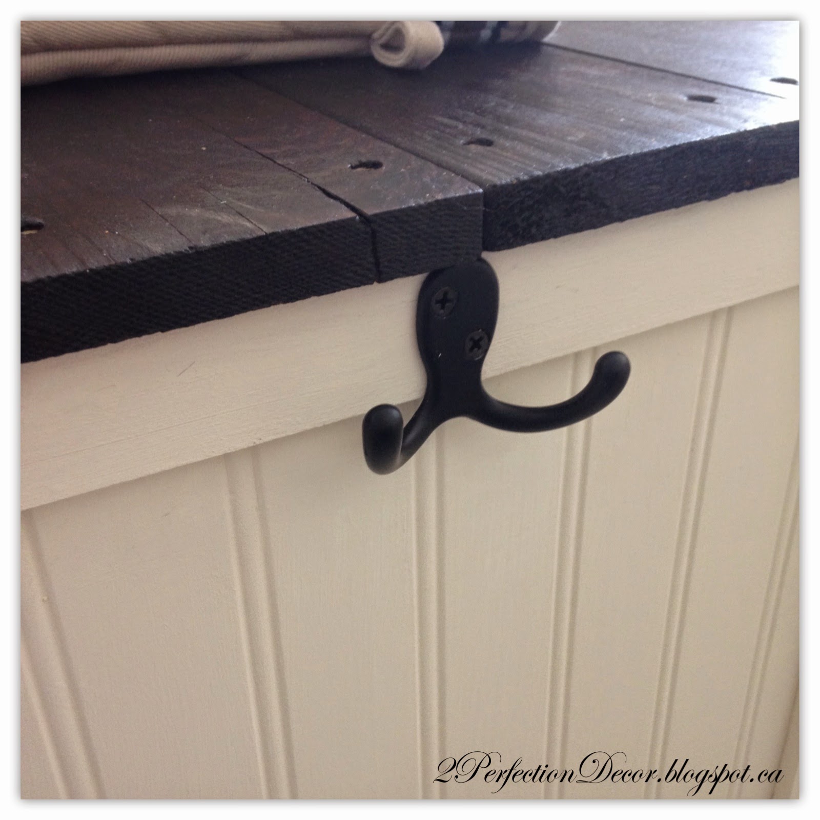 2Perfection Decor Adding a Hook to our Kitchen Island