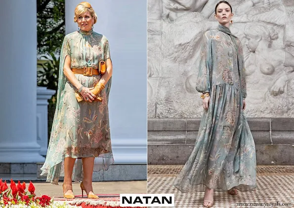 Queen Maxima wore Natan'Edouard Vermeulen silk dress from Natan Spring Summer 2020 collection