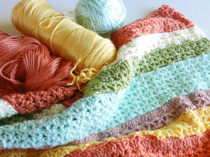 colorful crochet blanket