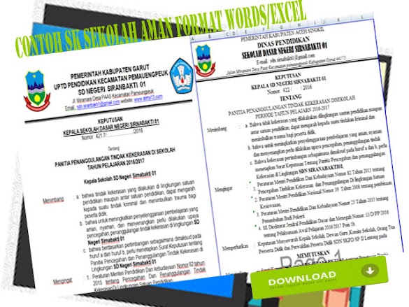 Contoh Sk Sekolah Kondusif Format Words/Excel