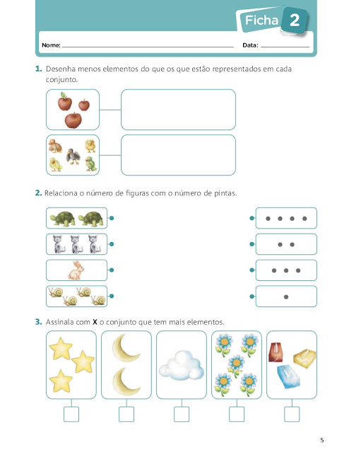 fichas matematica 1º ano