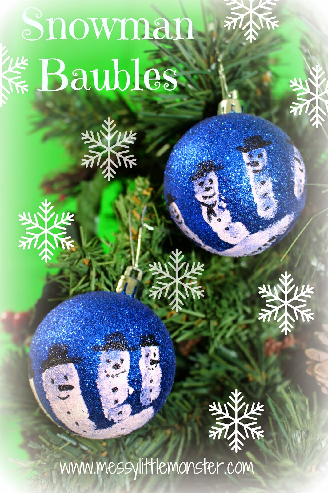 Handprint Snowman Baubles Messy Little Monster handprint-snowman-baubles-messy-little-monster