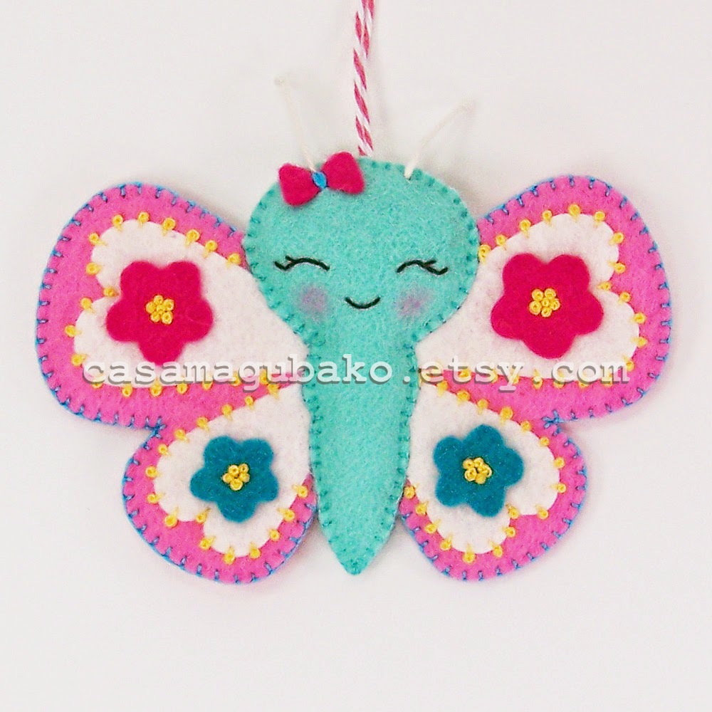 Felt Butterfly by casamagubako.com